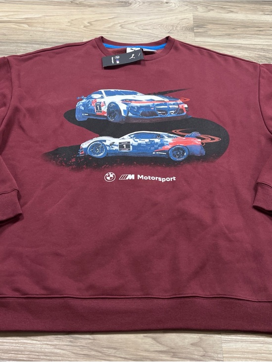 Puma Other - Puma BMW Motorsport MMS Graphic Burgundy Sweatshirt Men’s Large 632593-05 NWT$80